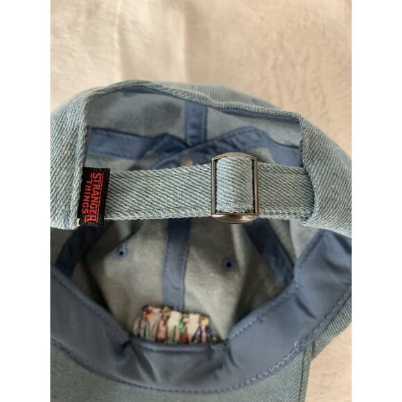 Stranger Things Sci-Fi TV Show Chambray Cap Hat Netflix Official Strapback Denim - Picture 3 of 5